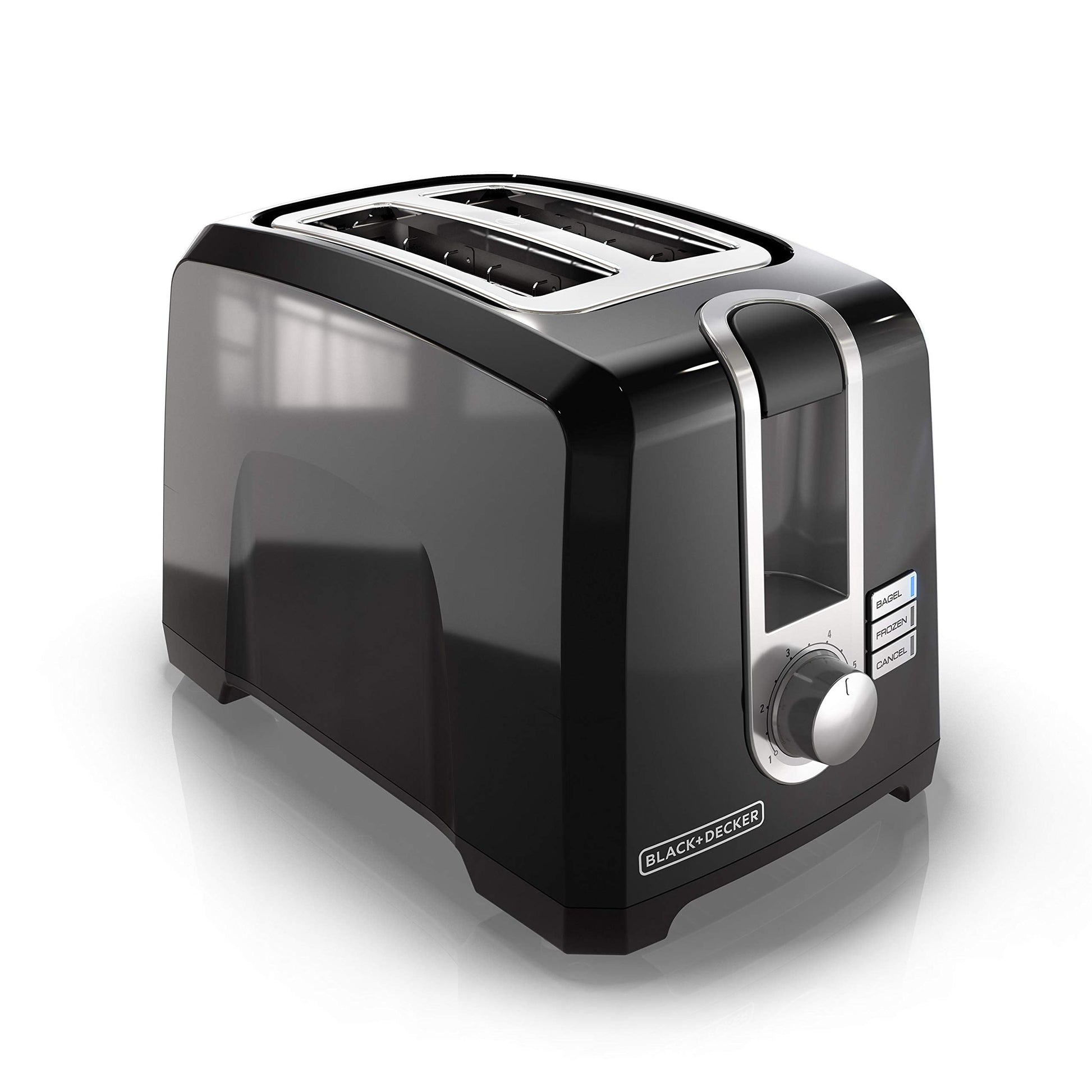 BLACK+DECKER 2-Slice Toaster, T2569B, Extra Wide Slots, 6 Shade Settings, 850 Watts