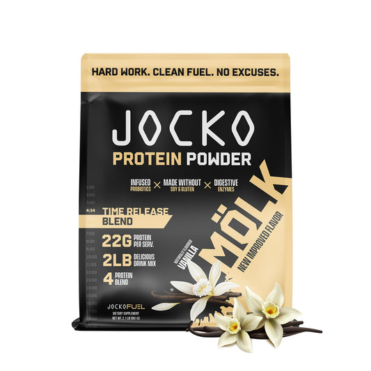 Jocko Mölk Whey Protein Powder (Vanilla) - Keto, Probiotics, Grass Fed, Digestive Enzymes