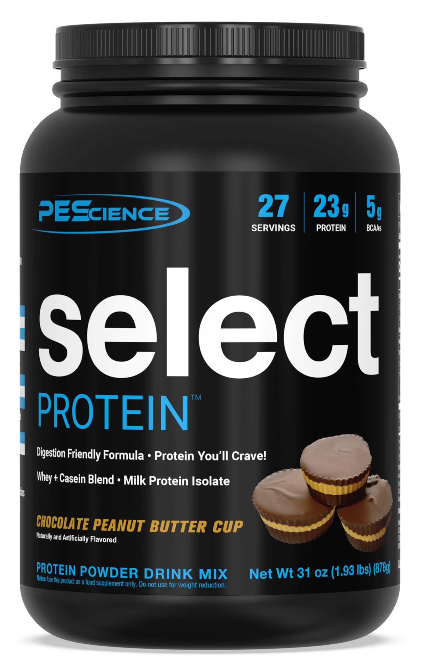 PEScience Select Low Carb Protein Powder, Chocolate Peanut Butter Cup, 27 Serving