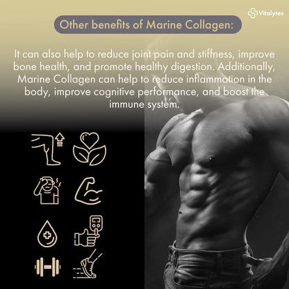 Vitalytes Marine Collagen Supplement 2400mg | 120 Marine Collagen Capsules Made in The UK