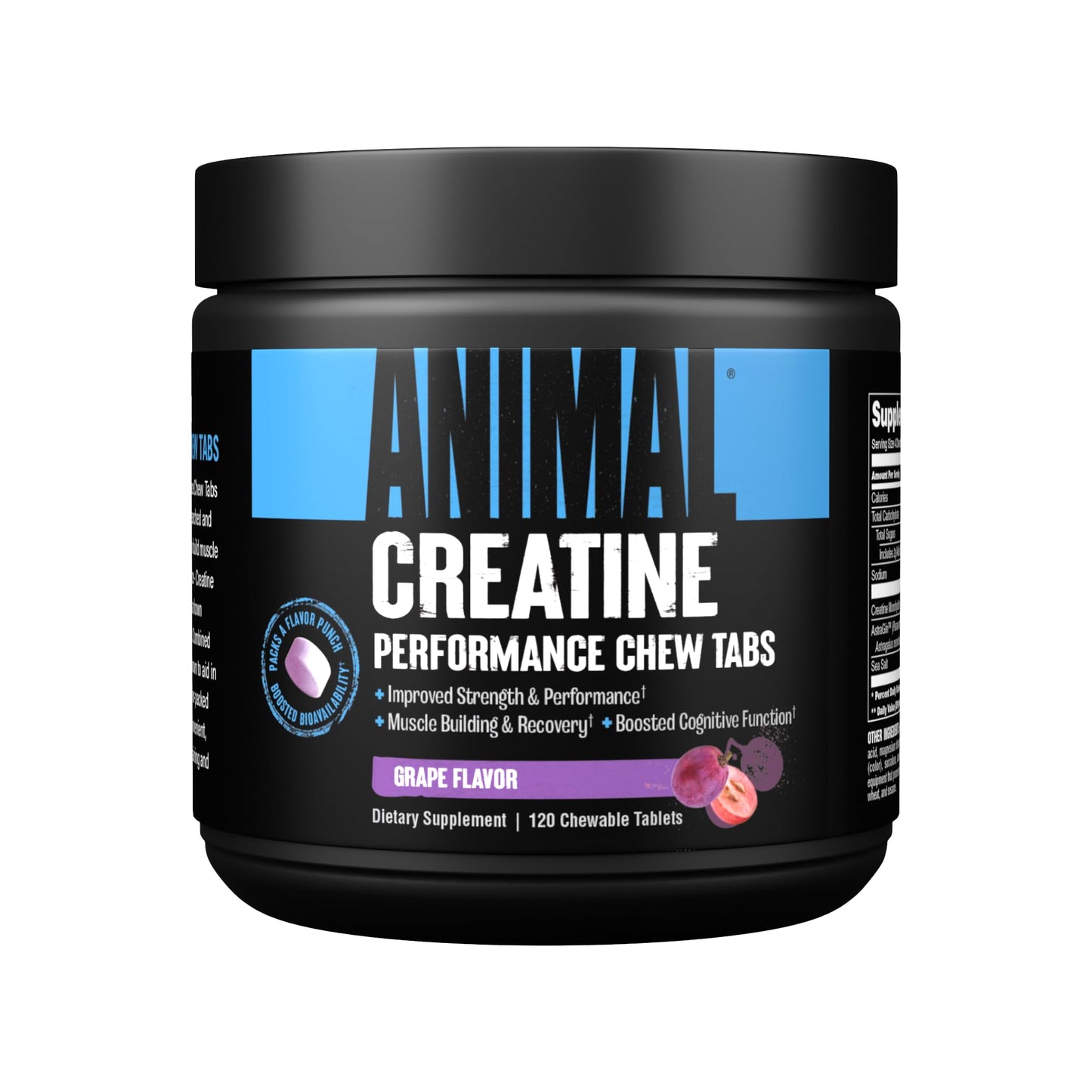 Animal Creatine Chews Tablets - Enhanced Creatine Monohydrate with AstraGin to Improve