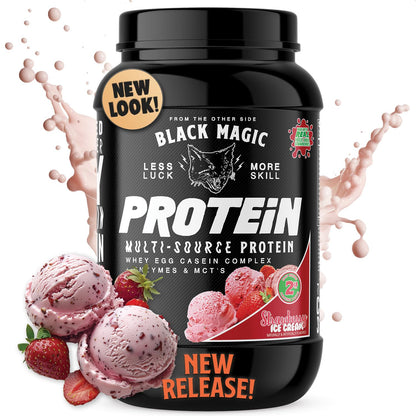 Black Magic Protein Powder - New Look - Whey, Egg, and Casein Complex with Enzymes 