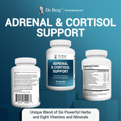 Dr. Berg Adrenal & Cortisol Supplement New Formula - Adrenal Supplement & Cortisol