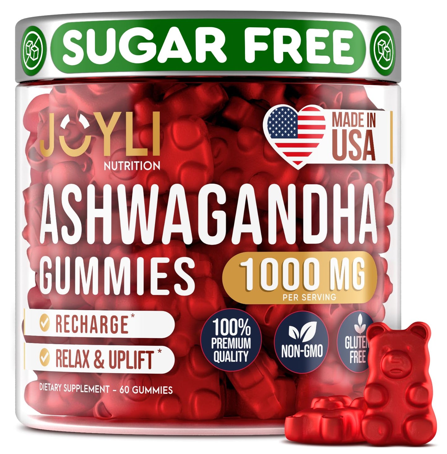 Ashwagandha Gummies for Women & Men - Natural Calm Gummies with Ashwagandha 