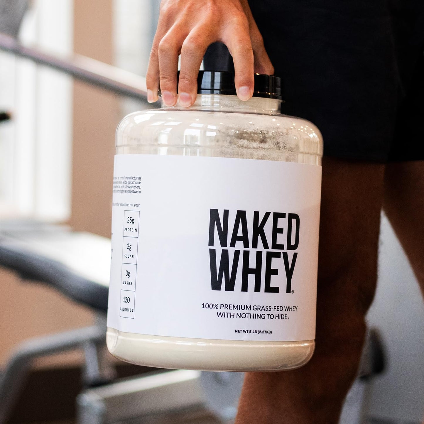 NAKED WHEY 5LB 100% Grass Fed Unflavored Whey Protein Powder - US Farms