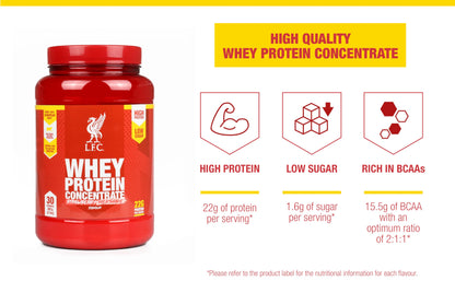 LFC Whey Protein Powder Strawberry Flavour 908g 15.5g Naturally-Occurring BCAAs 21g Protein