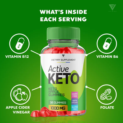 (2 Pack) Active Keto Gummies for Weight Loss Active Keto ACV Gummies Advanced