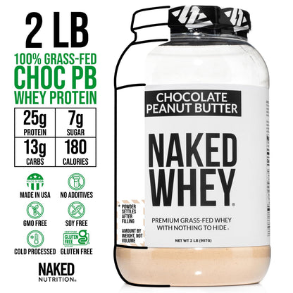 NAKED Whey Protein Powder (Chocolate PB, 2 LB)