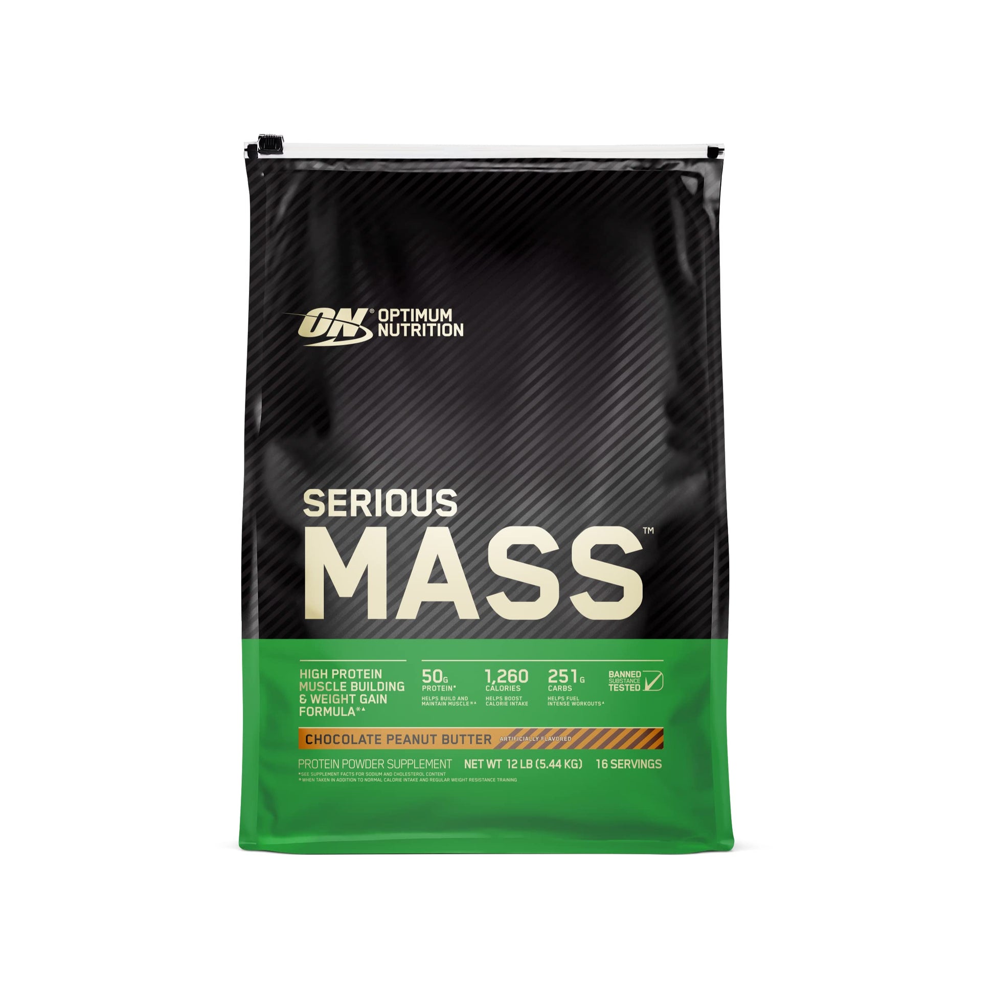 Optimum Nutrition Serious Mass, Weight Gainer Protein Powder for Muscle Gain, Added 