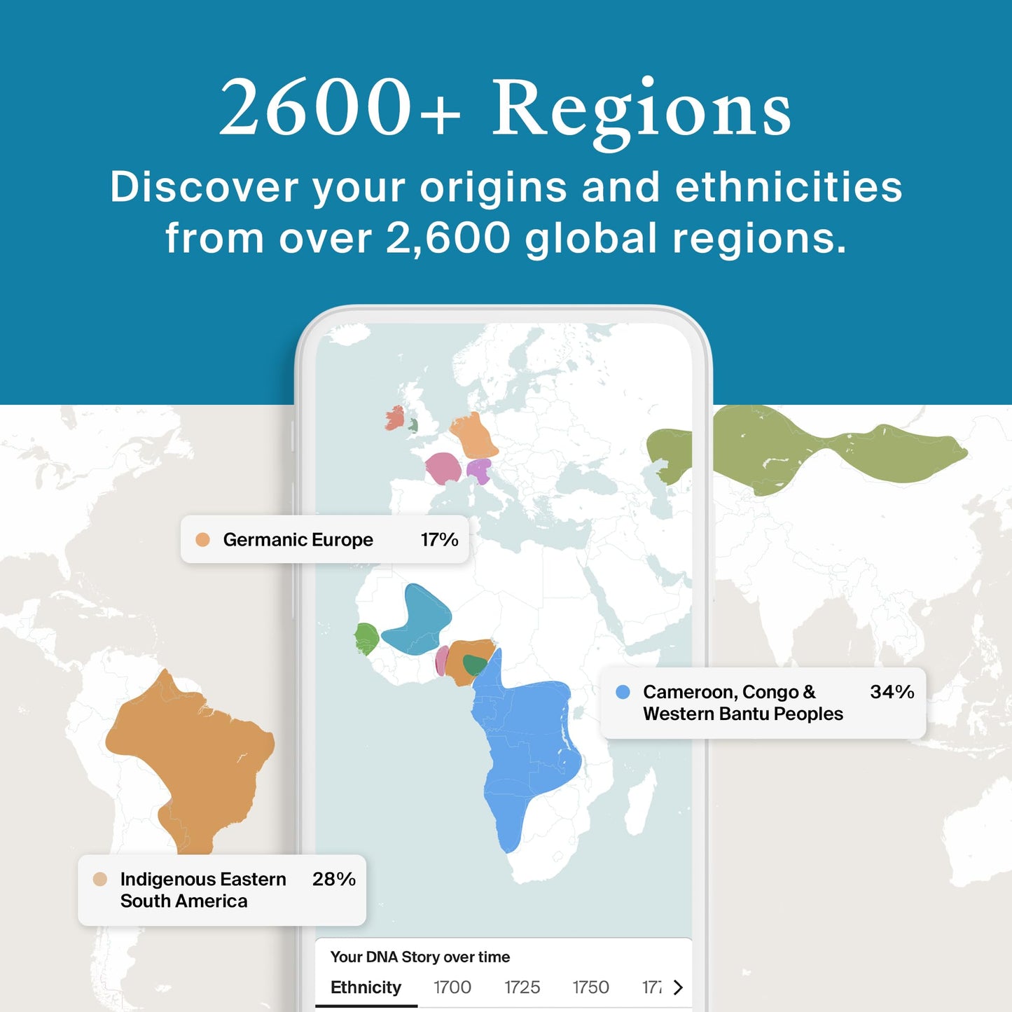 AncestryDNA Genetic Test Kit: Personalized Genetic Results, DNA Ethnicity Test, Origins