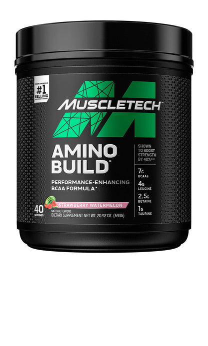 BCAA Amino Acids + Electrolyte Powder MuscleTech Amino Build 7g of BCAAs 