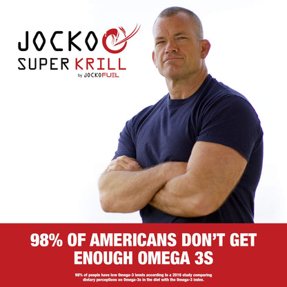 Jocko Fuel Antarctic Krill Oil Omega 3 Fatty Acid Supplements DHA & EPA - 1000mg Softgel