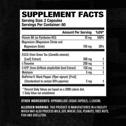 Jacked Factory Lean PM Night Time Body Support and Sleep Aid Supplement - Sleep Sup