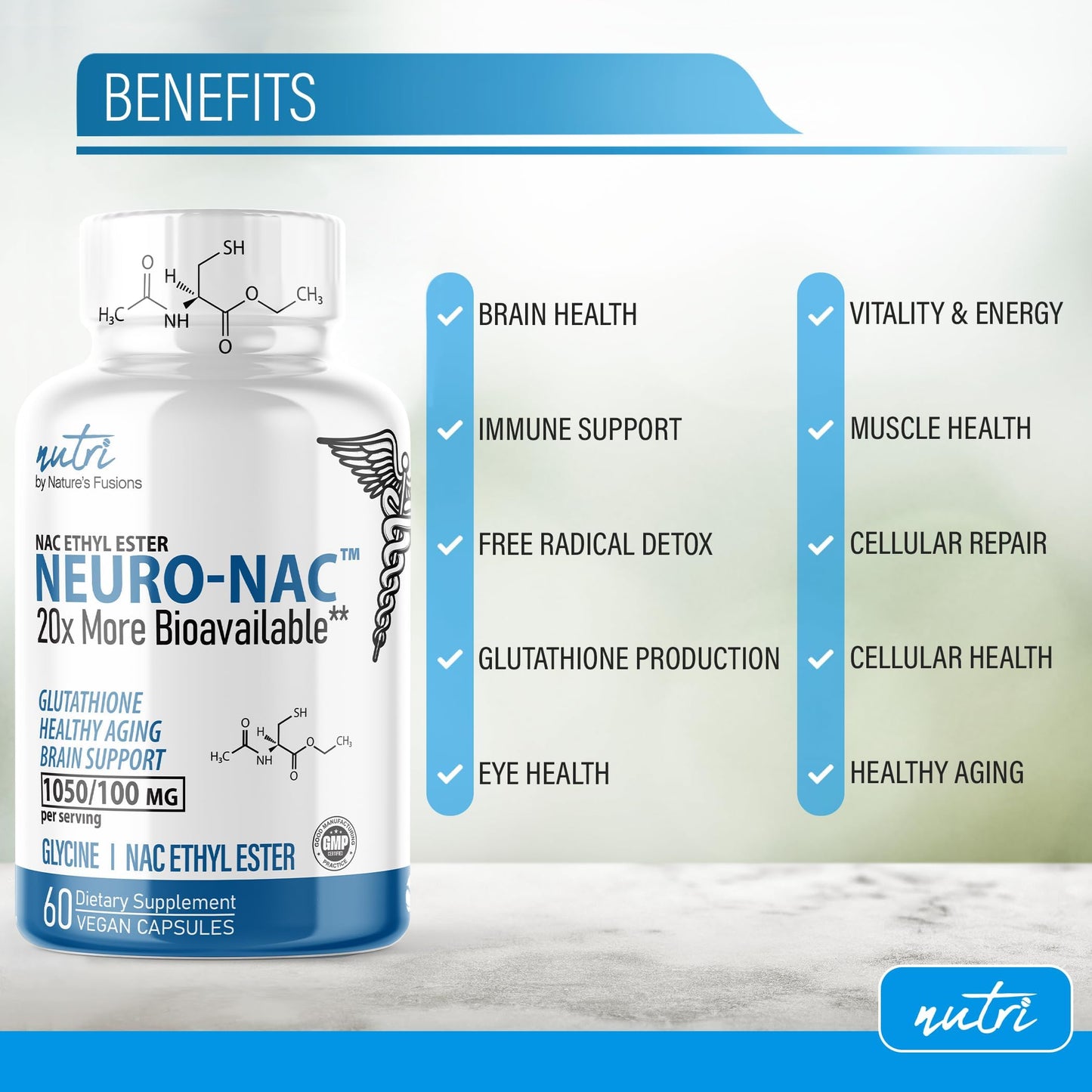 Neuro NAC Supplement 375mg Extra Strength with 1800mg Glycine - N-Acetyl Cysteine