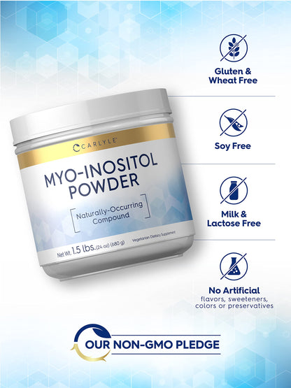 Carlyle Myo-Inositol Powder Supplement | 1.5 lbs | Naturally Occuring Compound