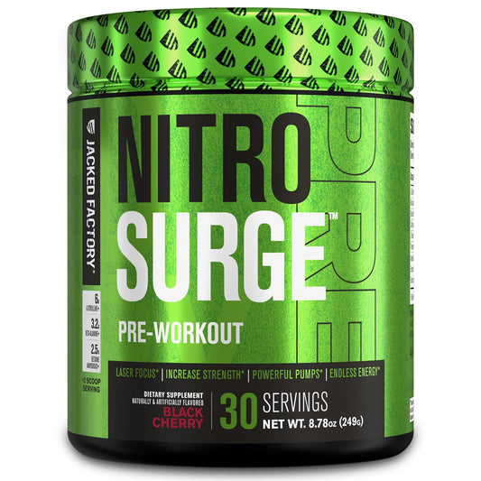 NITROSURGE Pre Workout Supplement - Endless Energy, Instant Strength Gains