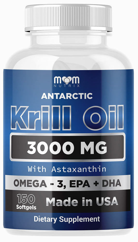 Dr. JOEL'S MOM NUTRIX Antarctic Krill Oil Supplement - 3000 mg Per Serving - 150 Softgel