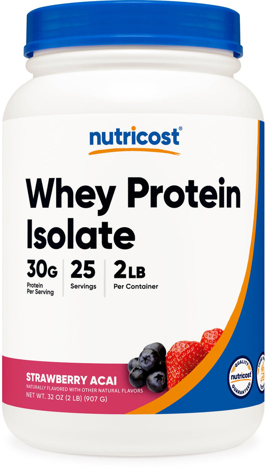 Nutricost Whey Protein Isolate (Strawberry Acai, 2 Pounds)