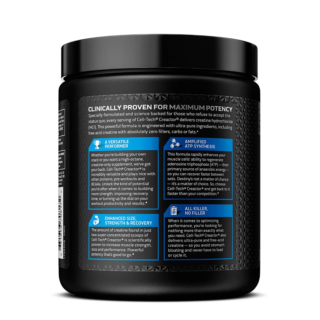 MuscleTech Cell-Tech Creactor Creatine HCl Powder | Post Workout Muscle