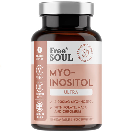 Free Soul Myo-Inositol Ultra Supplement with 4,000mg Myo-Inositol, 200ug Folate, 100ug 