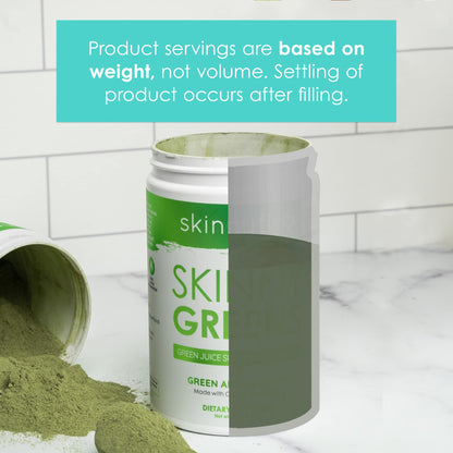 SkinnyFit Skinny Greens, Green Juice Superfood Powder, Green Apple Flavor, Natural Energy