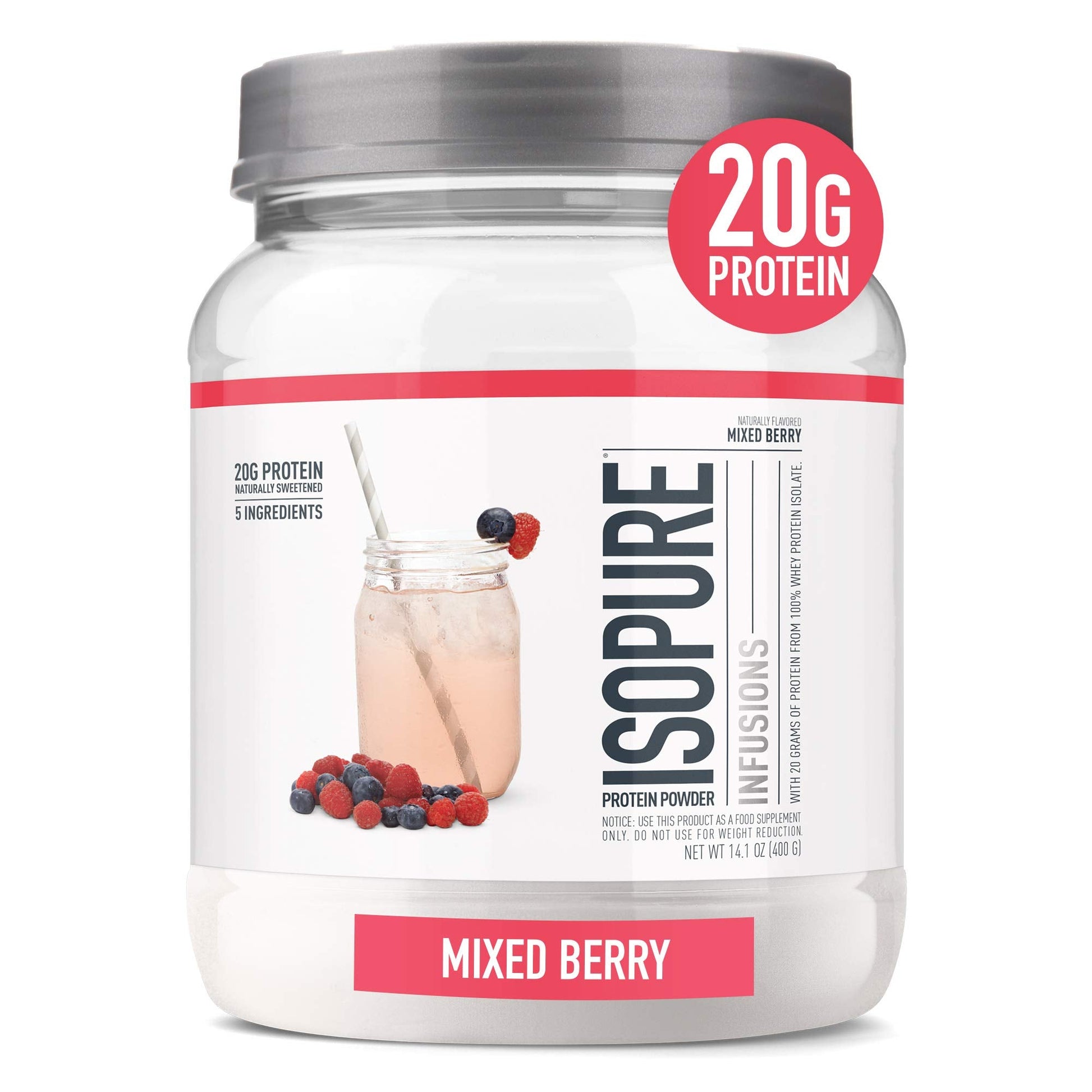 Isopure Protein Powder, Clear Whey Isolate Protein, Post Workout Recovery Drink Mix