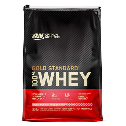 Optimum Nutrition Gold Standard 100% Whey Protein Powder, Delicious Strawberry