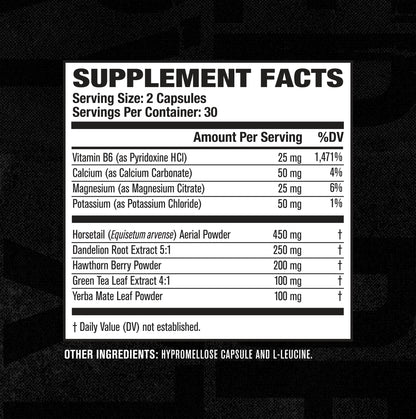 Jacked Factory Dry-XT Water Weight Loss Diuretic Pills - Natural Supplement