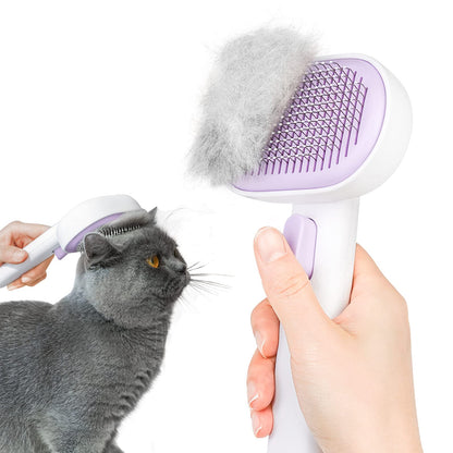 aumuca Cat Brush with Release Button, Cat Brushes for Indoor Cats Shedding, Cat Brush 