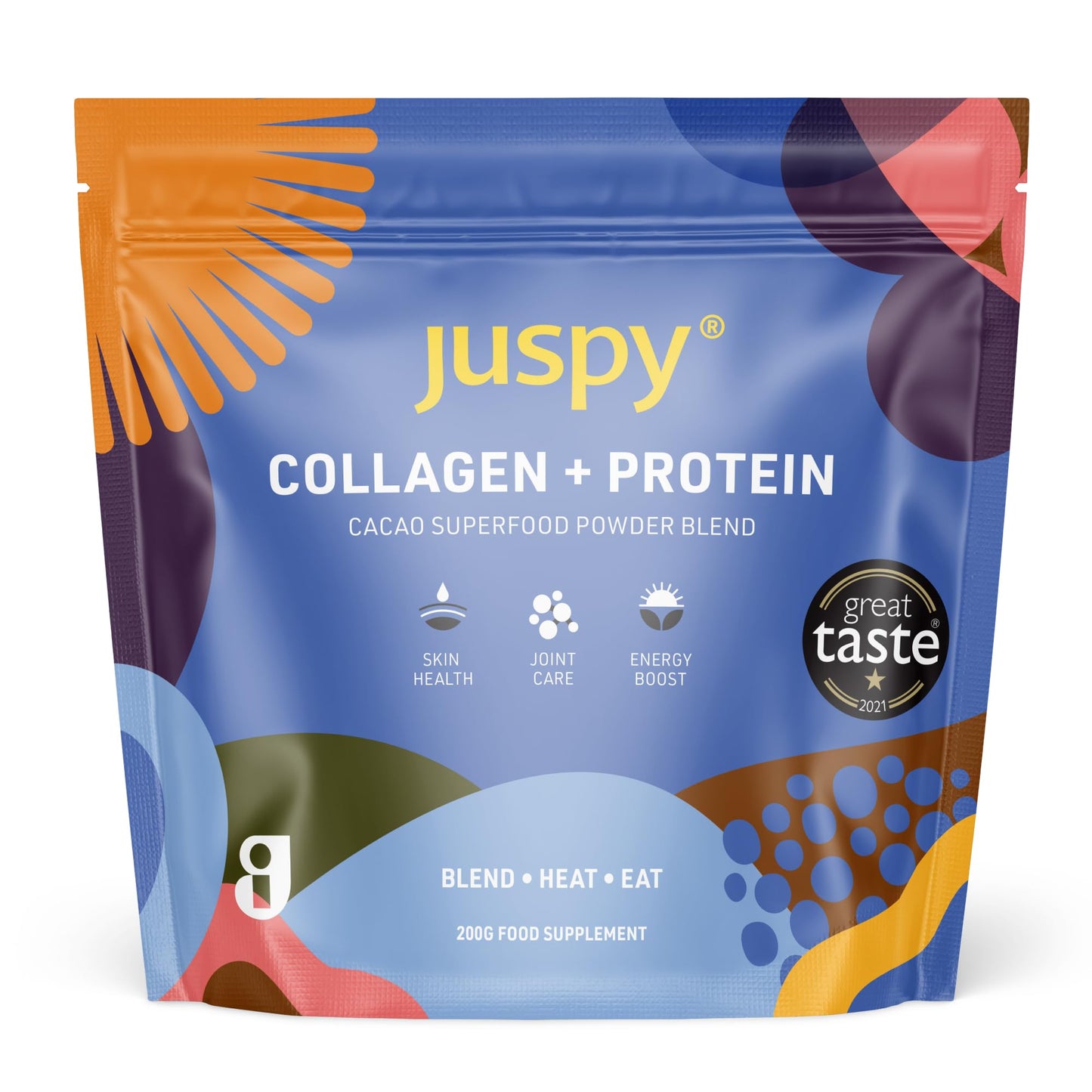 Juspy Premium Marine Collagen Powder + High Protein Cacao Superfood Blend 