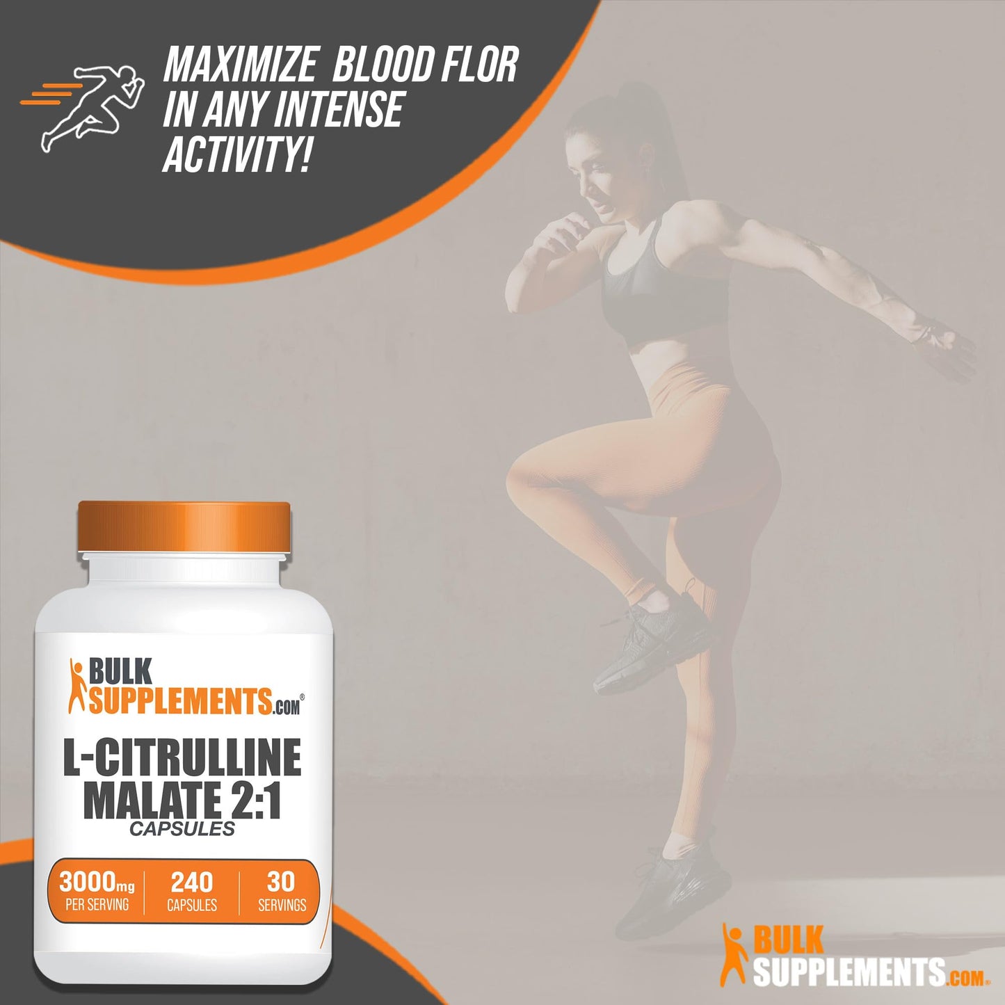 BULKSUPPLEMENTS.COM L-Citrulline Malate Capsules - Citrulline Malate 3000mg