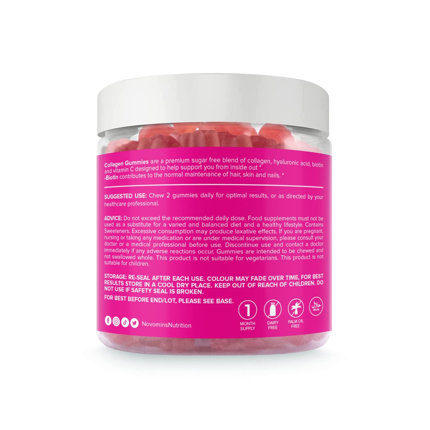 Collagen Gummies - Sugar Free Marine Collagen Gummies - Superior Type 1 Hydrolysed Collagen