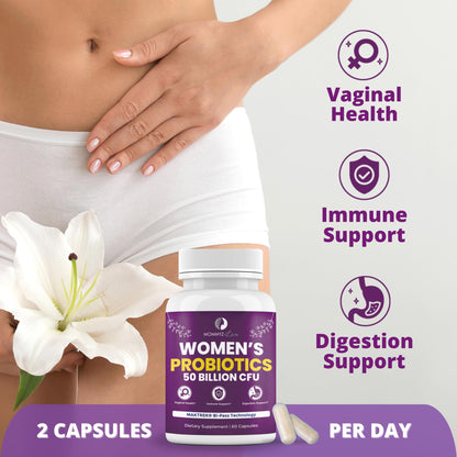 Probiotics for Women Digestive Health + Vaginal Probiotics for Vaginal Odor Control, Balanced PH Levels