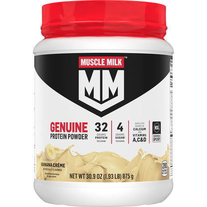 Muscle Milk Genuine Protein Powder, Banana Crème, 1.93 Pounds, 12 Servings