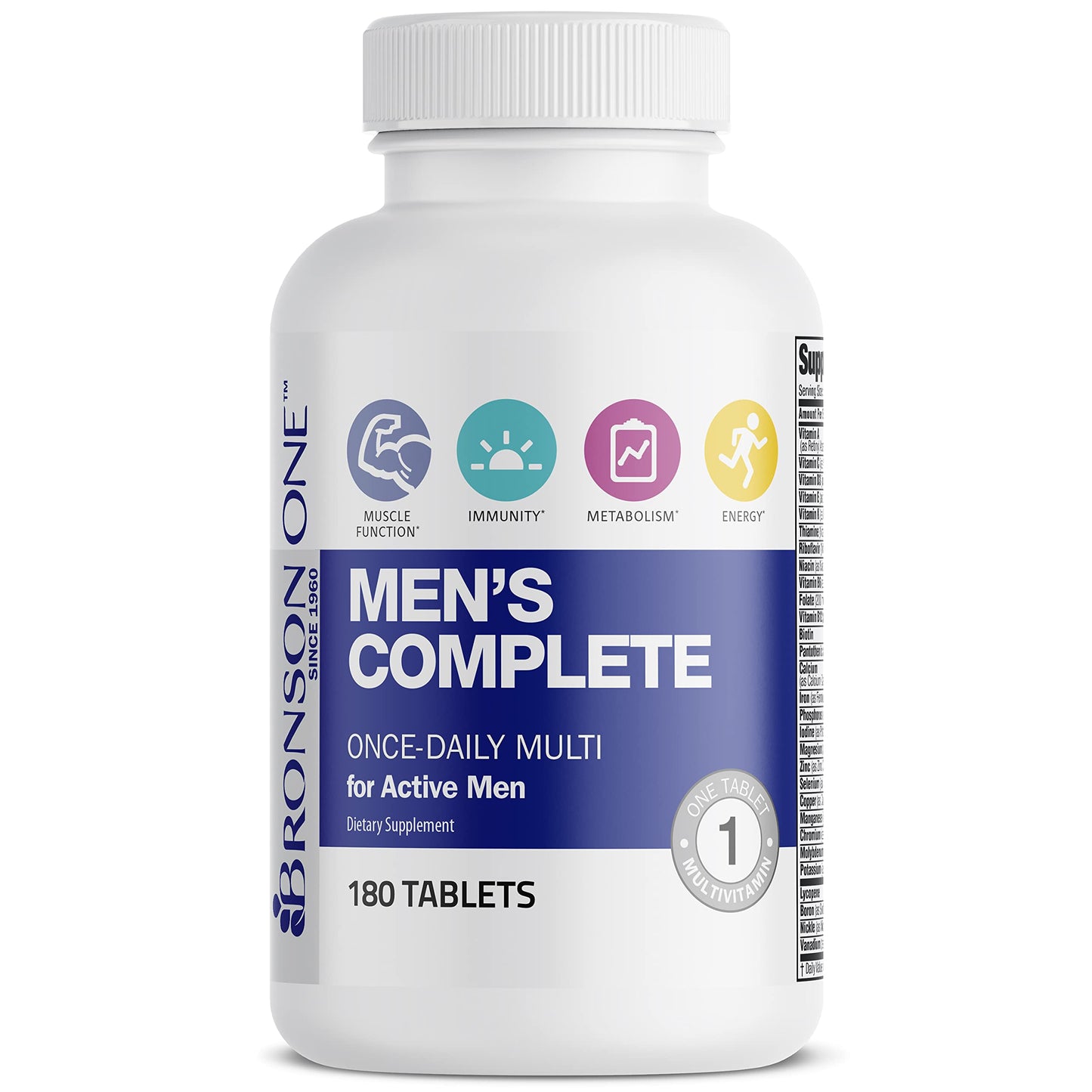 Bronson ONE Daily Men’s Complete Multivitamin Multimineral Once-Daily Multi