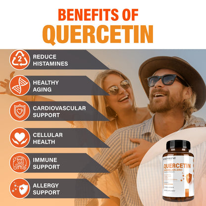 Benevolent Nourishment Quercetin with Bromelain, Zinc Complex, Vitamin C & D, Turmeric