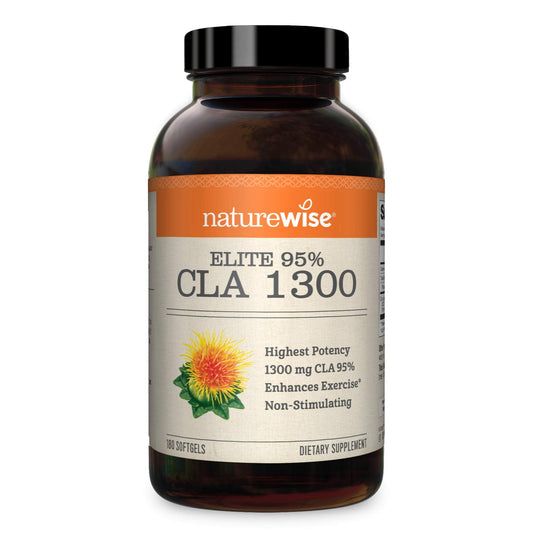NatureWise Elite CLA 1300 Maximum Potency, 95% CLA Safflower Oil Workout Supplement