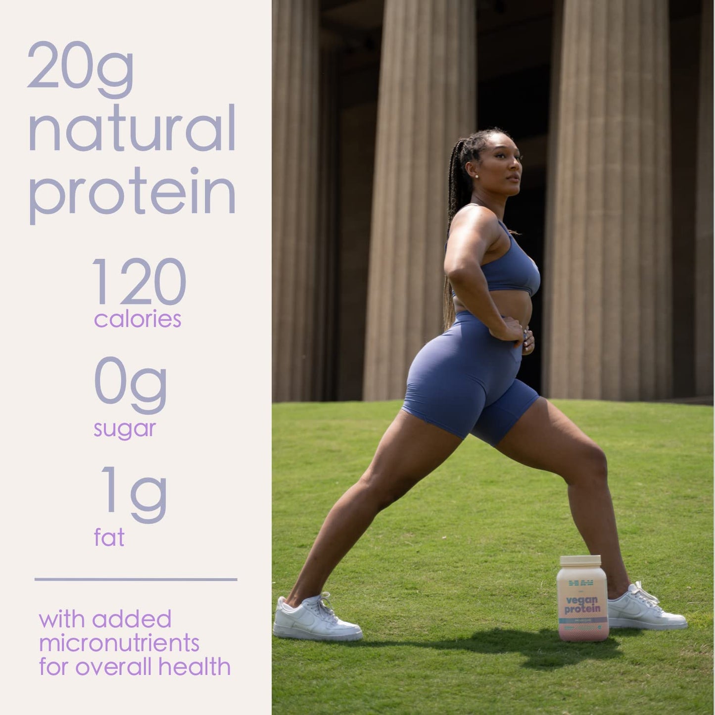 BEAM Be Amazing Vegan Protein Powder | 20g Plant-Based Protein with Prebiotics Fibers