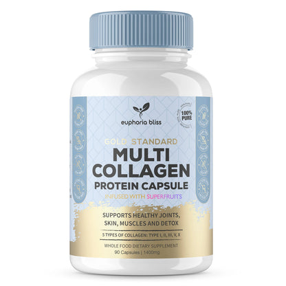 High Strength Multi Collagen 1400MG Tablets with Turmeric & Kelp, Skin, Hair, Nails