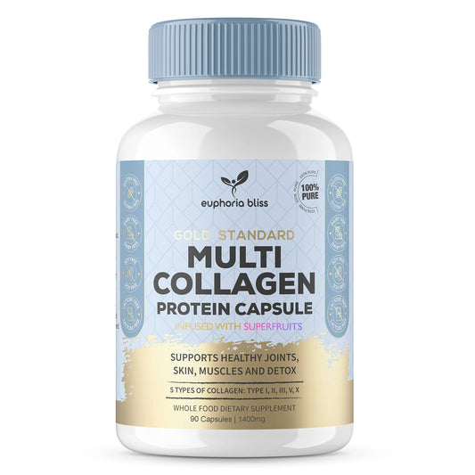 High Strength Multi Collagen 1400MG Tablets with Turmeric & Kelp, Skin, Hair, Nails