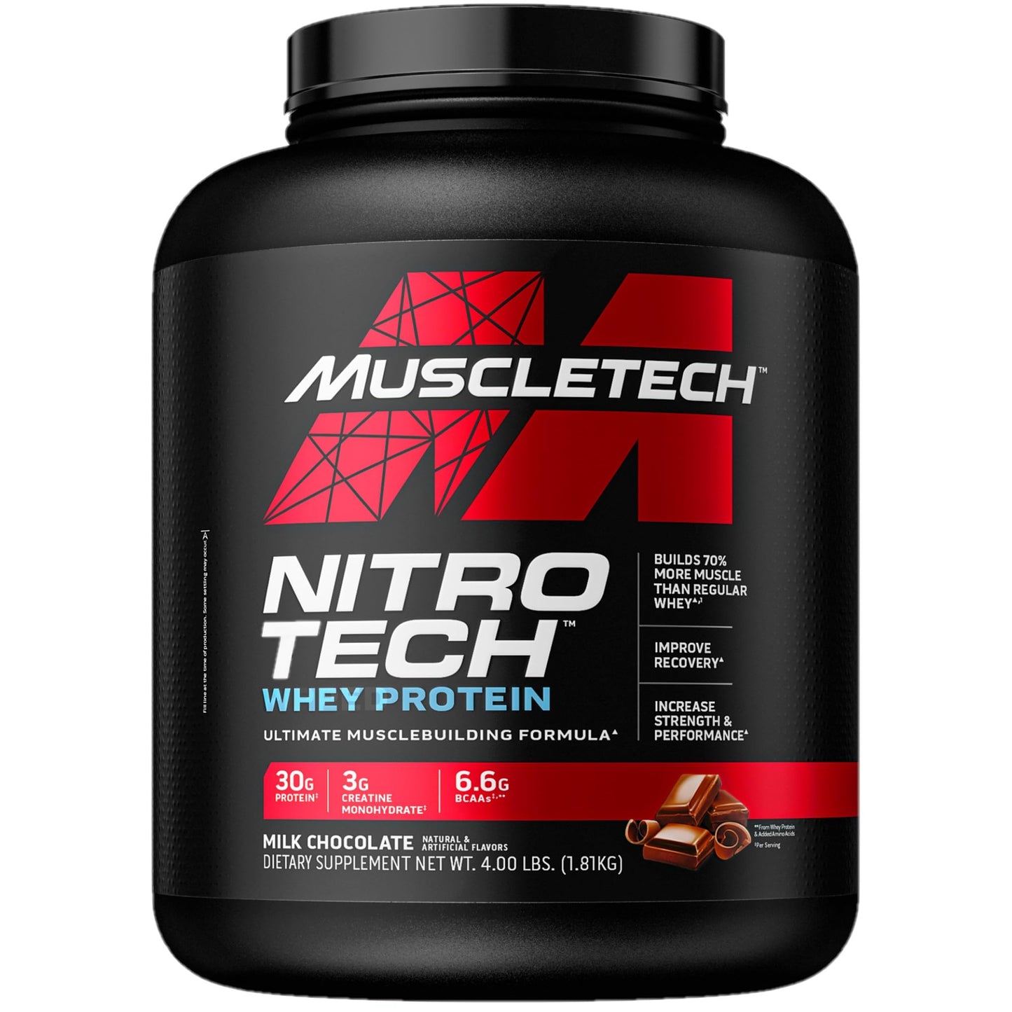 Whey Protein Powder | MuscleTech Nitro-Tech Whey Protein Isolate