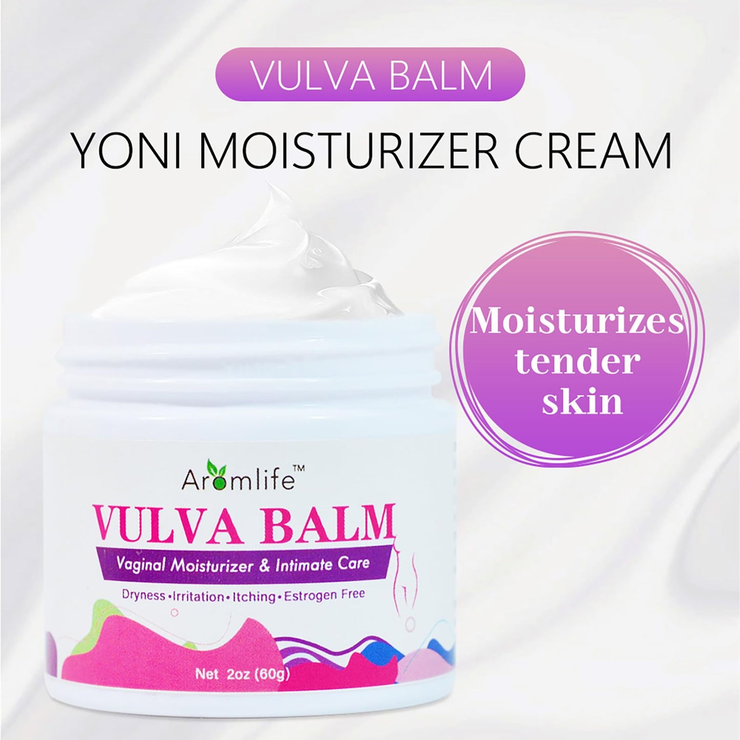 Aromlife Vulva Moisture Balm Cream, for Female Dryness Cure and Support Itching Irritation,