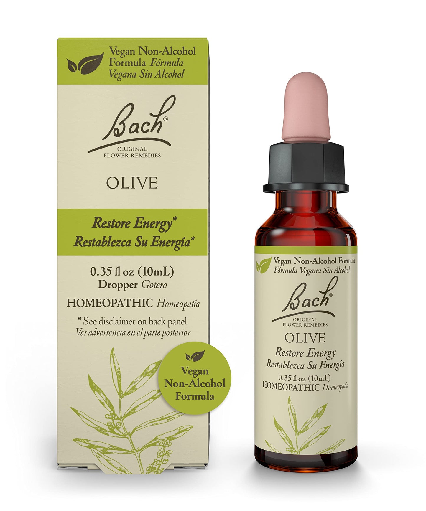 Bach Original Flower Remedies, Olive for Energy (Non-Alcohol Formula), Natural Homeopathic Flower