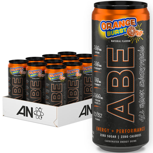 ABE Energy + Performance Sugar Free Energy Drink - All Black Everything Drink With Caffeine