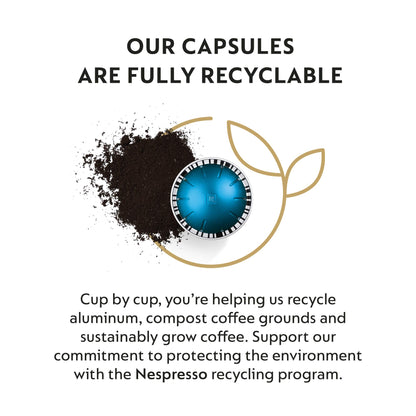 Nespresso Capsules VertuoLine, Odacio, Dark Roast Coffee, 30 Count Coffee Pods