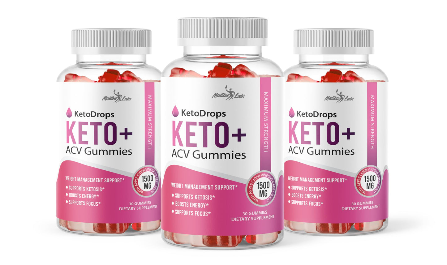 Keto Drops ACV Gummies Weight Loss - 1500mg Once a Day, Strong Time Released 