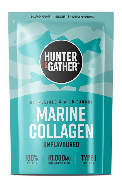 Hunter & Gather Marine Collagen Powder 300g | Pure Unflavoured Premium Hydrolysed Wild Caught Marine Collagen