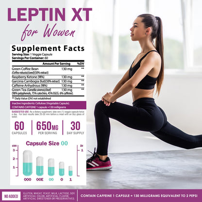 NatureGenX LeptinXT - Leptin Supplements for Weight Loss for Women - Extra Strength