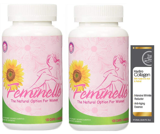 2 BOTTLES 240 CAPSULES FEMINELLE LAURA FLORES MENOPAUSIA by Feminelle